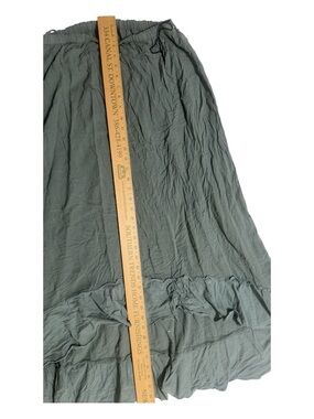 Oh My Gauze! women's high-low skirt in muted sage green